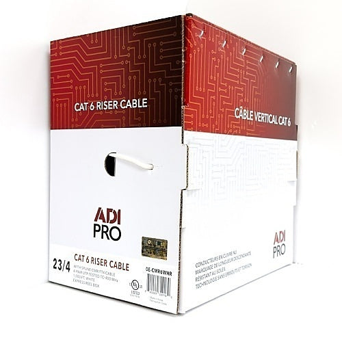 ADI-PRO CAT6 Riser Cable, 23/4 CMR/FT4, 1000' (BLUE) | 0E-CAT6BLR | UPC: 840049309197