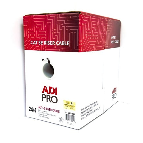 ADI-PRO CAT5e Riser Cable, 24/4 CMR/FT4, 1000' (BLUE) | 0E-CAT5RBL | UPC: 811914024835