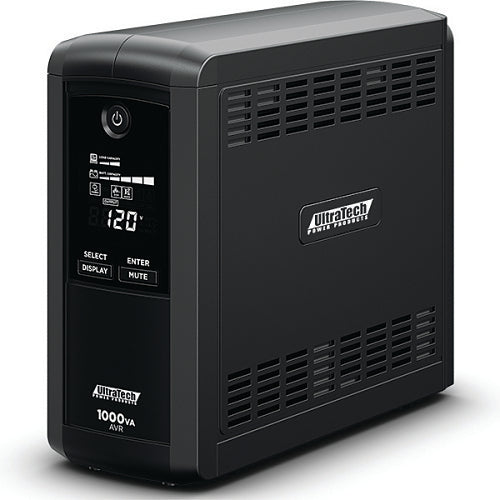 UltraTech 1000VA/600W Battery Backup Line-Interactive Mini-Tower UPS with 9 Outlets | 0E-1000V9RD | UPS: 840049300613