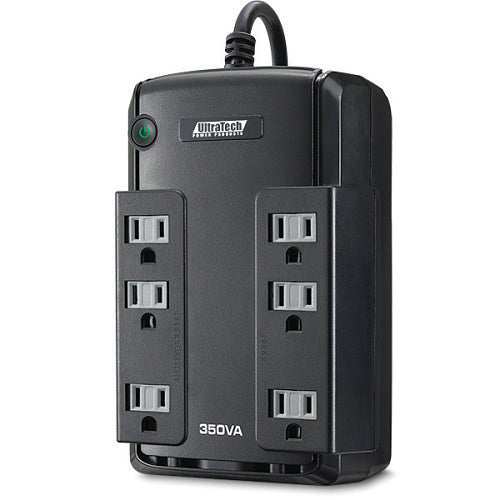 UltraTech 350VA/255W Battery Backup Compact UPS with 6 Outlets | 0E-350V6 | UPS: 811914022268